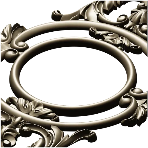 Baroque Acanthus Medallion - STL 3D model for CNC