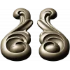 Acanthus Scroll Applique STL - high-relief 3D model for CNC