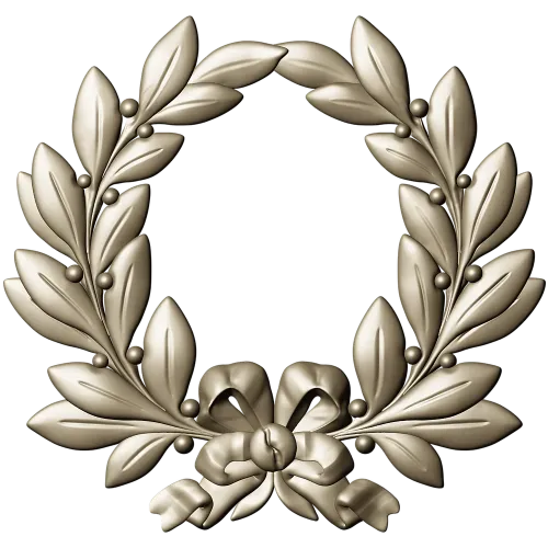 Laurel Wreath Relief STL for CNC
