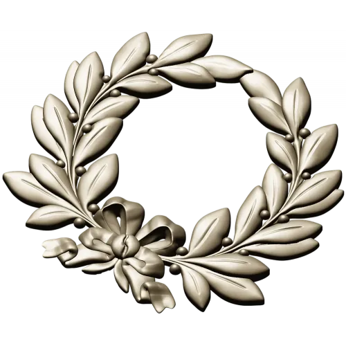 Laurel Wreath Relief STL for CNC