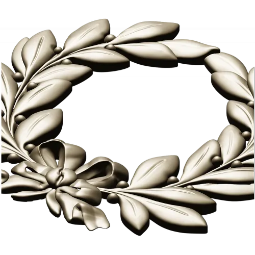 Laurel Wreath Relief STL for CNC