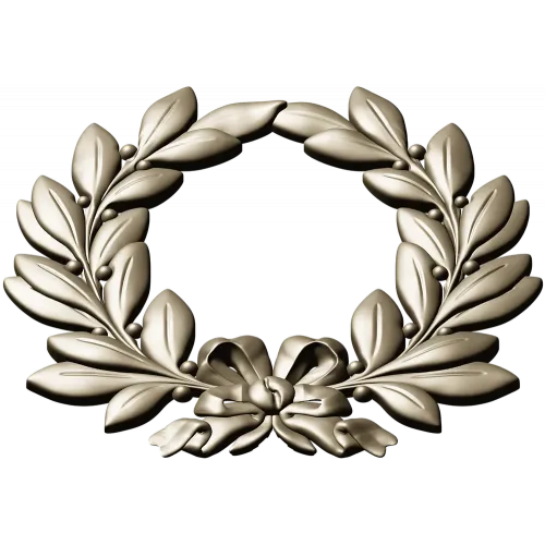 Laurel Wreath Relief STL for CNC