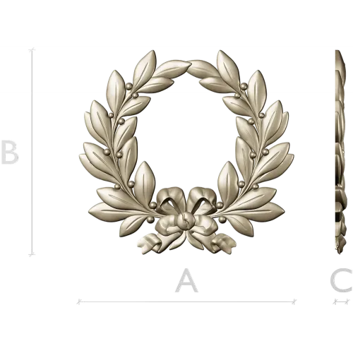 Laurel Wreath Relief STL for CNC