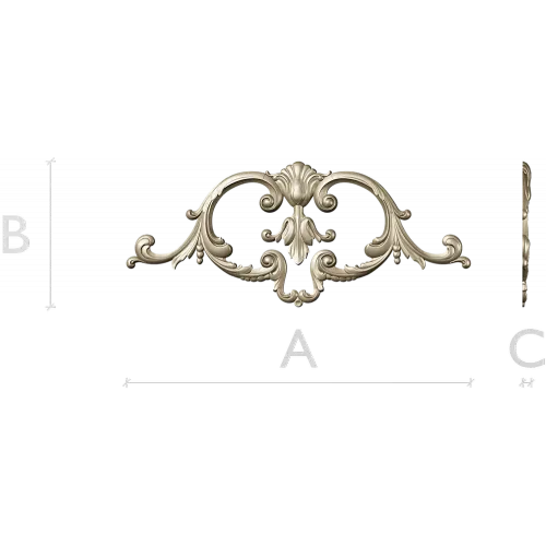 Флорентийский картуш - декоративная 3D модель STL для ЧПУ
