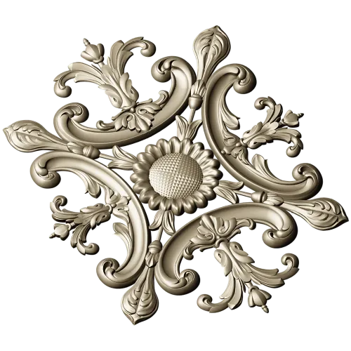 Барочный картуш "Солнечный акант" - 3D модель STL для ЧПУ
