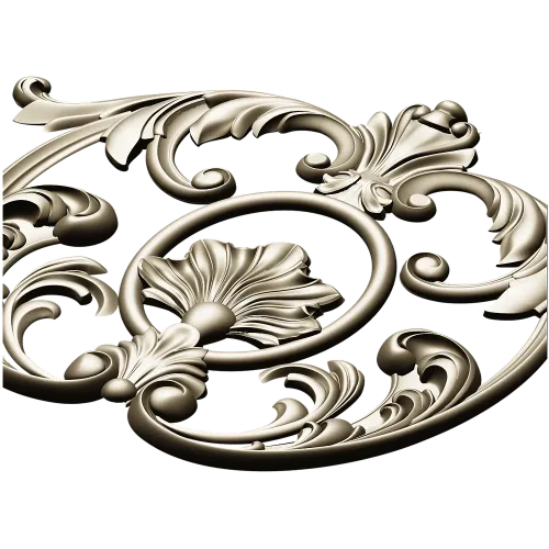 Baroque Shell Cartouche - STL 3D Model for CNC