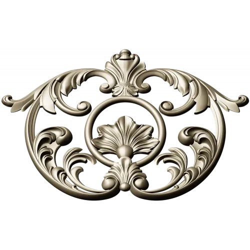 Baroque Shell Cartouche - STL 3D Model for CNC