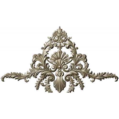 Aurielle Acanthus Cartouche - STL 3D model for CNC