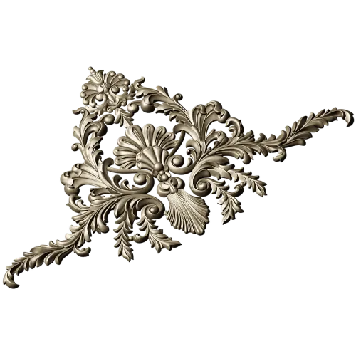 Aurielle Acanthus Cartouche - STL 3D model for CNC