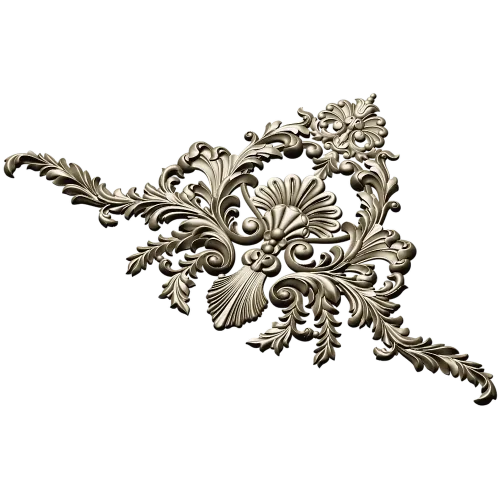 Aurielle Acanthus Cartouche - STL 3D model for CNC