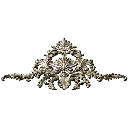 Aurielle Acanthus Cartouche - STL 3D model for CNC