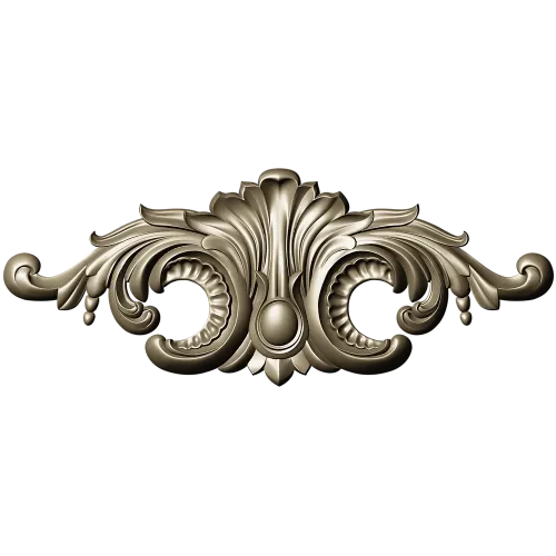 Baroque Acanthus Cartouche - STL 3D Model for CNC Router