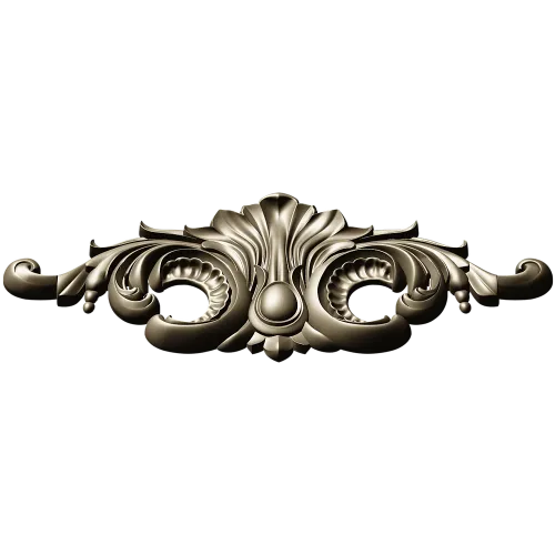 Baroque Acanthus Cartouche - STL 3D Model for CNC Router