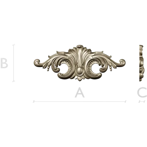 Baroque Acanthus Cartouche - STL 3D Model for CNC Router