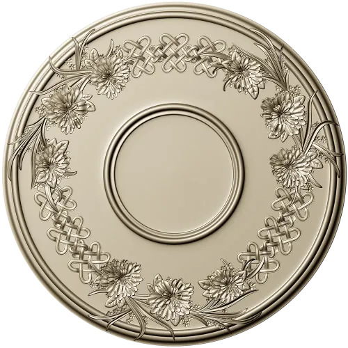 Floral Wreath Medallion STL for CNC