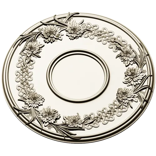Floral Wreath Medallion STL for CNC