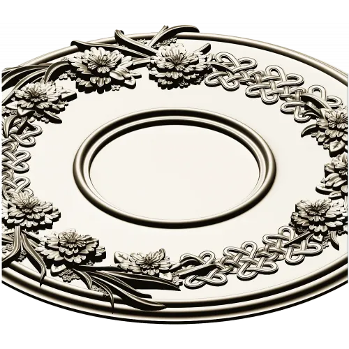 Floral Wreath Medallion STL for CNC