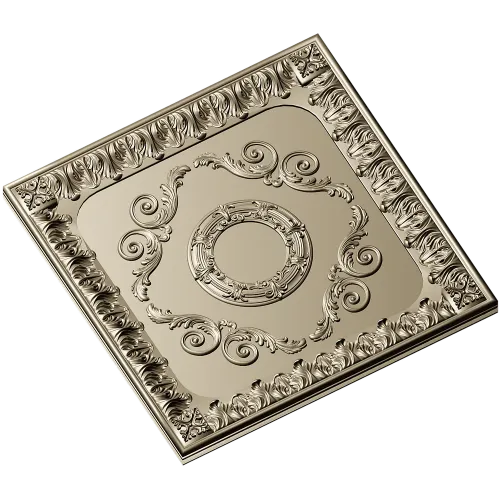 Aurelia Rosette Panel - Baroque Square Decorative STL