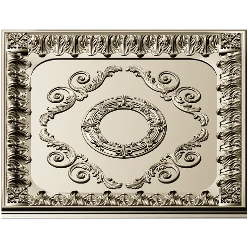 Aurelia Rosette Panel - Baroque Square Decorative STL