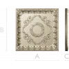 Aurelia Rosette Panel - Baroque Square Decorative STL