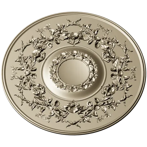 Victorian Floral Rosette - STL 3D Model for CNC Milling