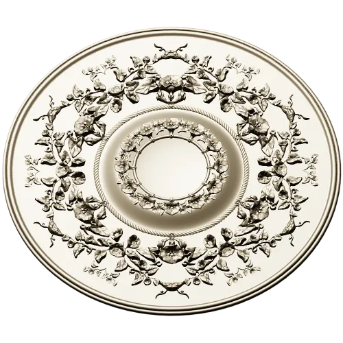 Victorian Floral Rosette - STL 3D Model for CNC Milling