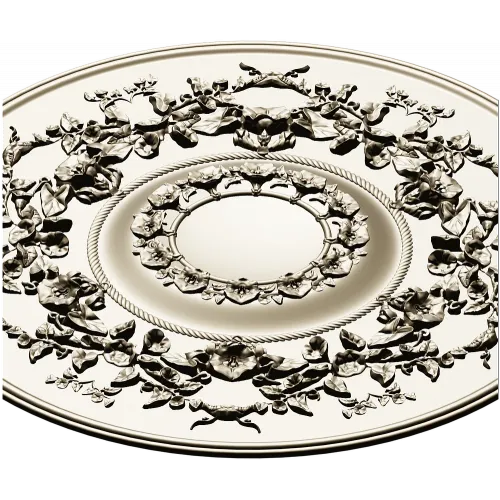 Victorian Floral Rosette - STL 3D Model for CNC Milling