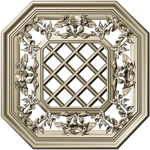 Octagonal Floral Lattice 3D STL for CNC