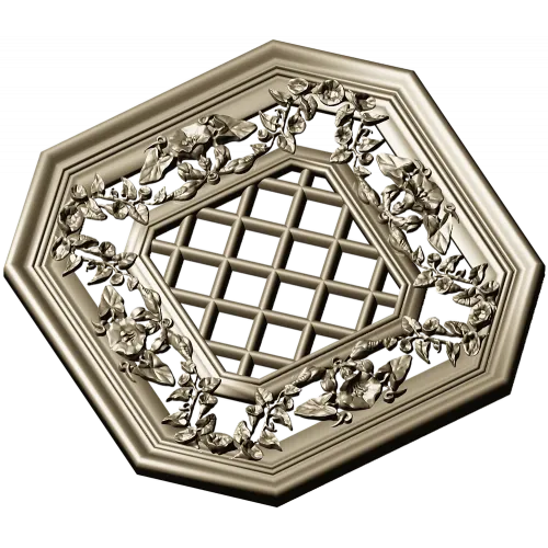 Octagonal Floral Lattice 3D STL for CNC