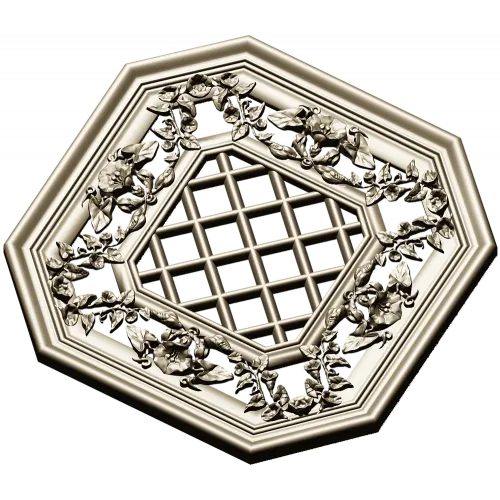 Octagonal Floral Lattice 3D STL for CNC