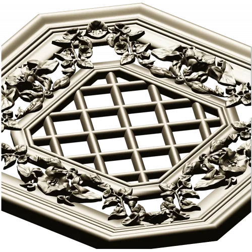 Octagonal Floral Lattice 3D STL for CNC