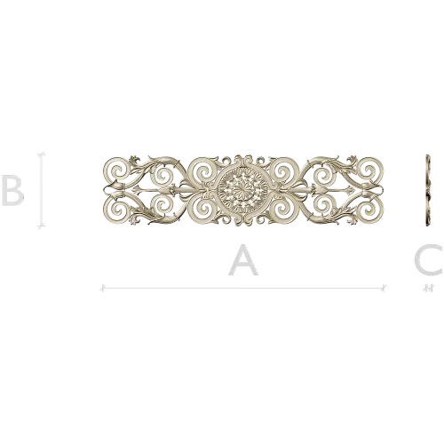 Aurelia Rosette Frieze - STL 3D model for CNC carving