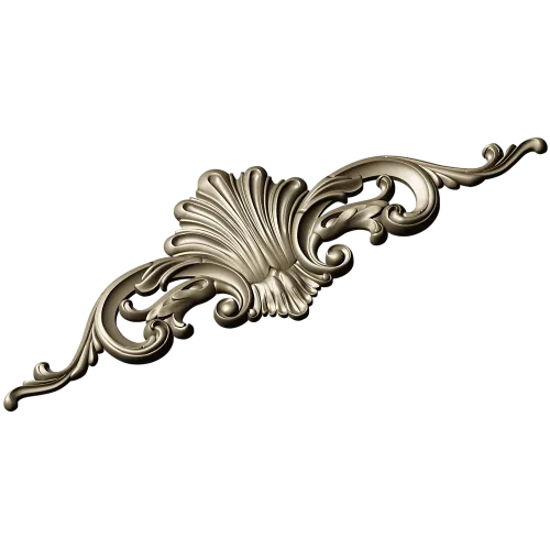 Rococo Shell Cartouche - STL 3D Model for CNC