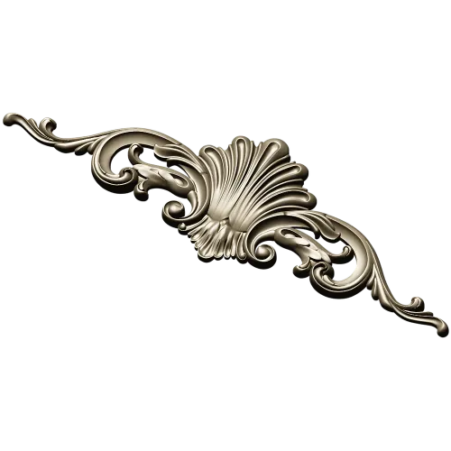 Rococo Shell Cartouche - STL 3D Model for CNC
