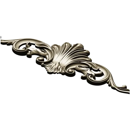 Rococo Shell Cartouche - STL 3D Model for CNC