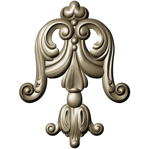 Rococo Acanthus Tassel STL for CNC