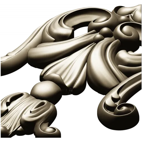 Rococo Acanthus Tassel STL for CNC