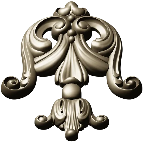 Rococo Acanthus Tassel STL for CNC