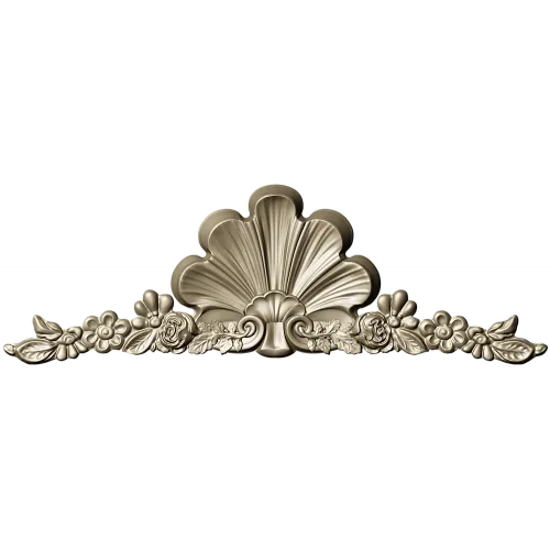 Shell & Garland Crest - STL 3D model for CNC carving