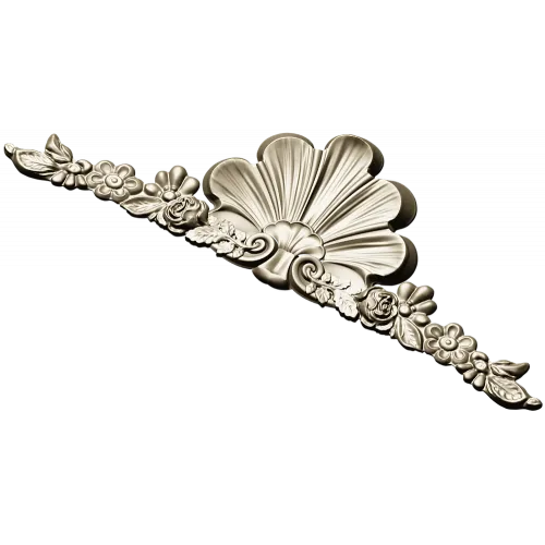 Shell & Garland Crest - STL 3D model for CNC carving