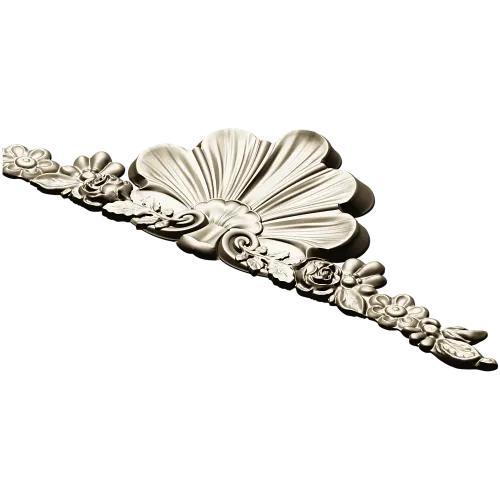 Shell & Garland Crest - STL 3D model for CNC carving