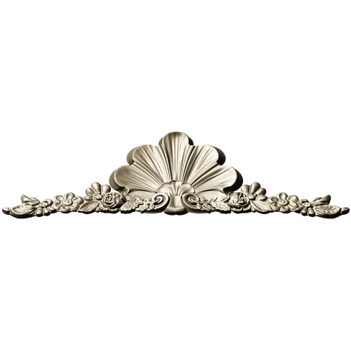 Shell & Garland Crest - STL 3D model for CNC carving