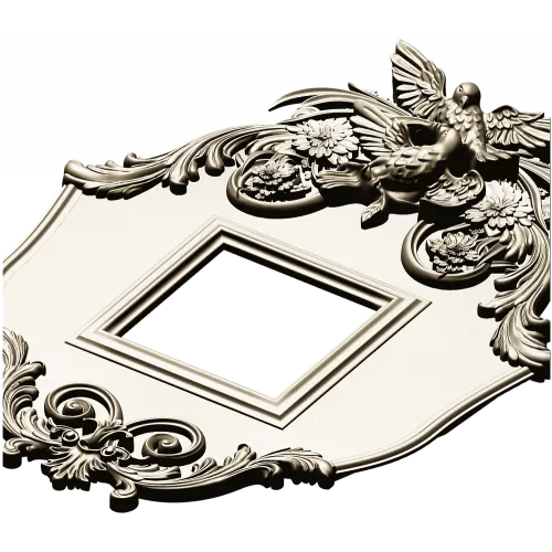 Ornate Dove Crest Frame STL for CNC
