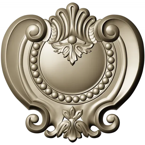 Барочный картуш STL для ЧПУ - рельефная накладка