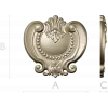 Барочный картуш STL для ЧПУ - рельефная накладка