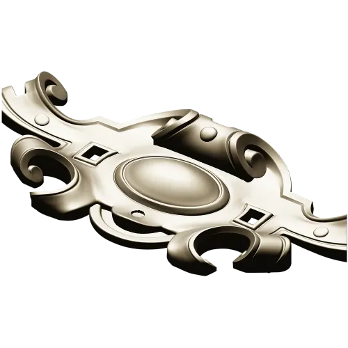 Rococo Cartouche 3D STL for CNC