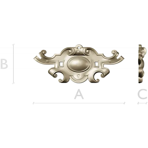 Rococo Cartouche 3D STL for CNC