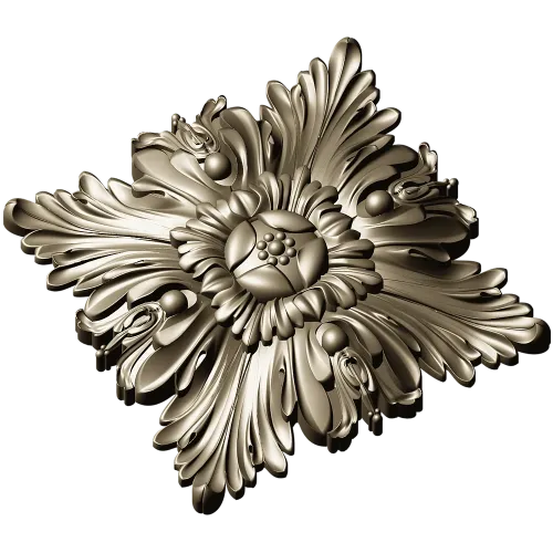 Acanthus Star Rosette - STL 3D model for CNC carving