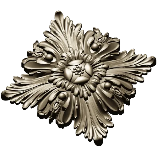 Acanthus Star Rosette - STL 3D model for CNC carving