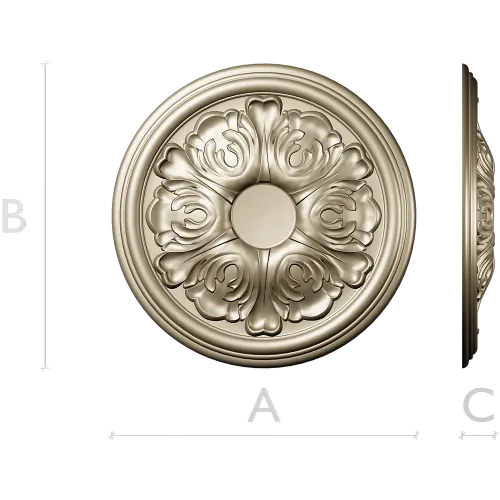 Acanthus Rosette Medallion - 3D STL model for CNC